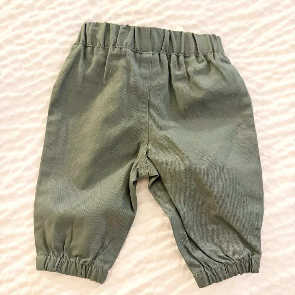 Carter's Just One You Baby Boy 2pc Plaid Button-Up Bodysuit & Pants Set Green 3M